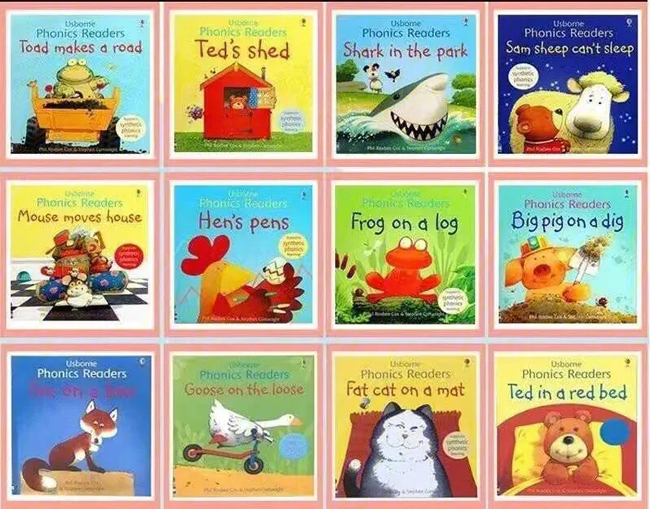少儿英语绘本《斯伯恩自然拼读配套读物Usborne Phonics Readers系列》共12本PDF+MP3音频