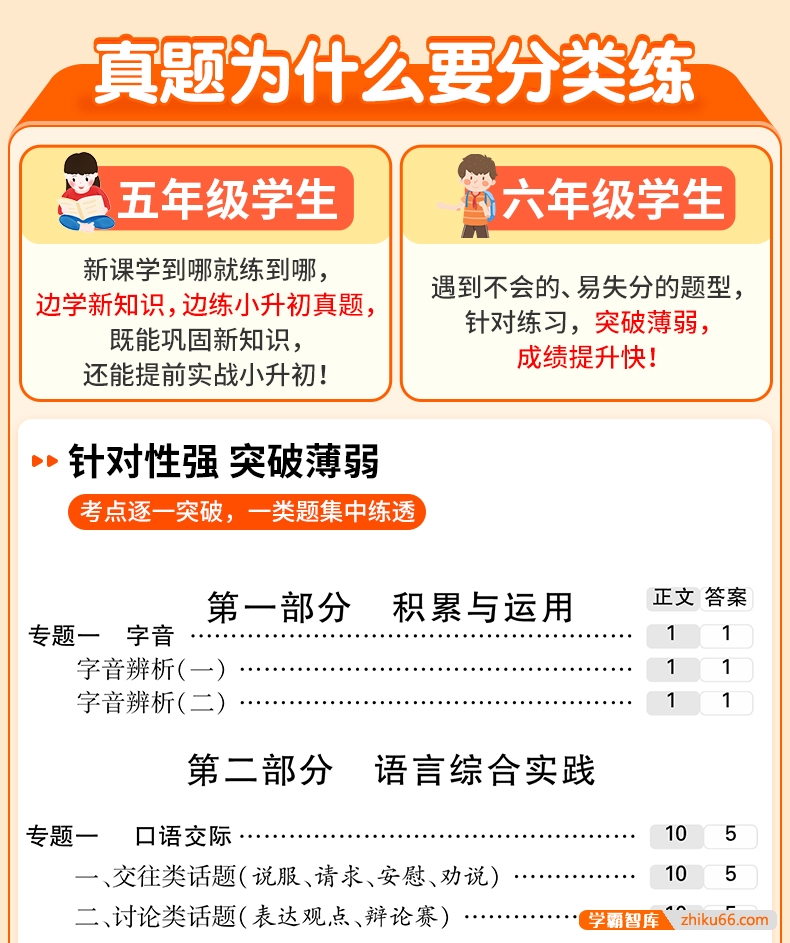 初中择校升学必做精品试卷《2023小升初重点中学招生五年真题分类卷》语文数学英语PDF电子版