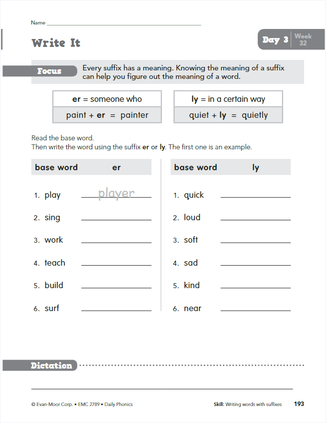 每日练习自然拼读系列《Evan-Moor Daily Phonics》练习册PDF文档(适合小学1-3年级)