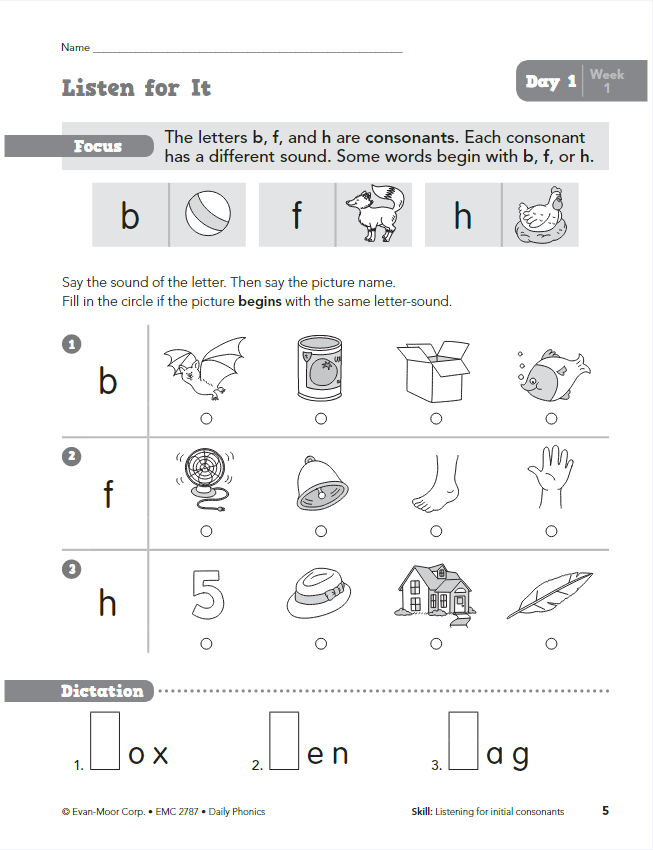 每日练习自然拼读系列《Evan-Moor Daily Phonics》练习册PDF文档(适合小学1-3年级)