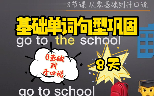 【Frank英语】八天基础英语单词句型巩固课,8节课从零基础到开口说