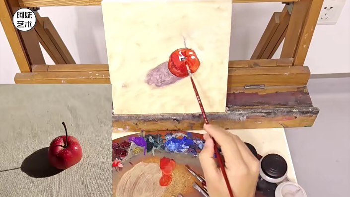 【阿妹艺术】写实油画系统课水果班