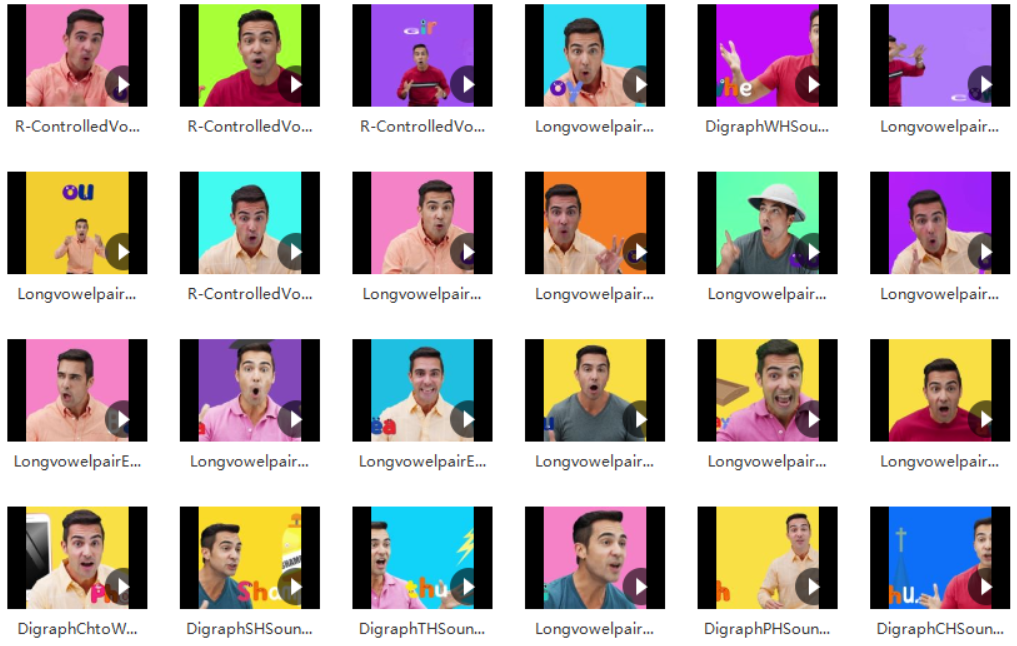 儿童自然拼读动画视频《Hello Carrie》Alphabet A-Z Song+组合音节共50集