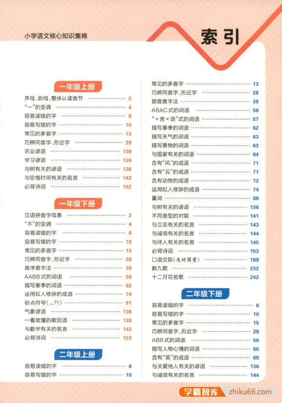 2023新版王朝霞小学语文核心知识集锦(包括小学1-6年级全部知识点)