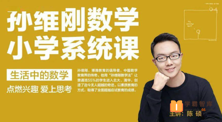 【孙维刚系列课】孙维刚数学小学系统课,让小学孩子爱上数学