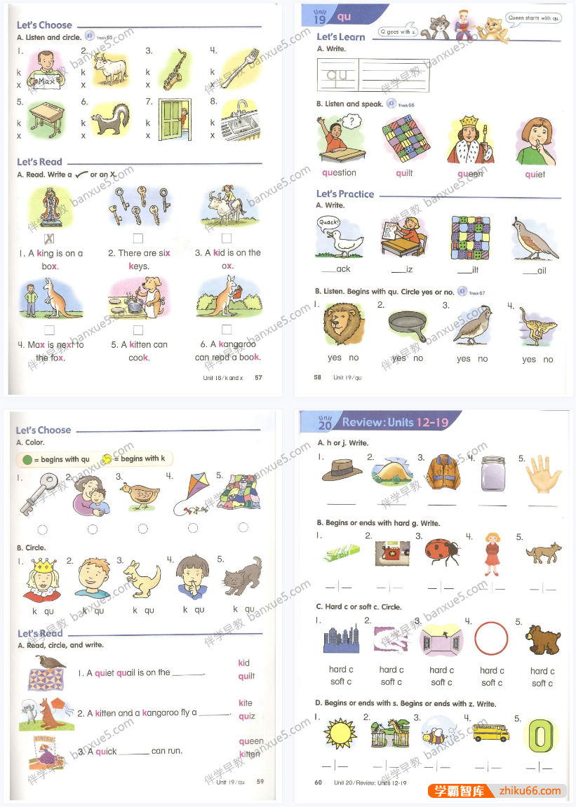 牛津自然拼读《Let's Go Phonics》练习册共3册PDF+音频