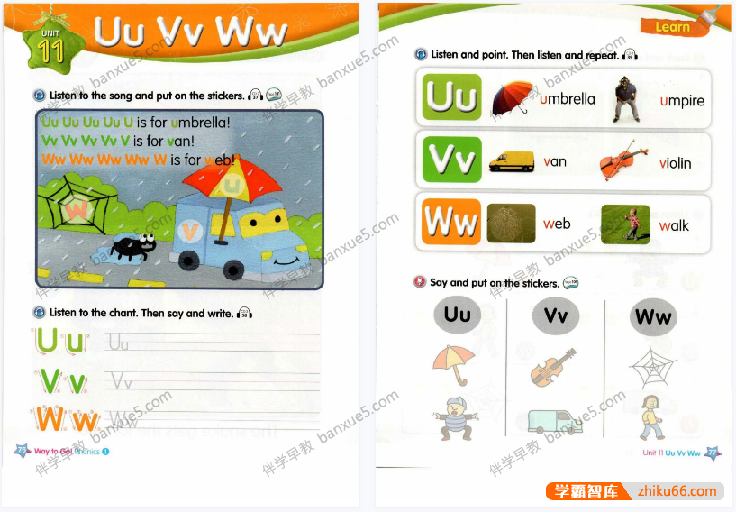 自然拼读教材《way to go phonics》1-5册PDF文档
