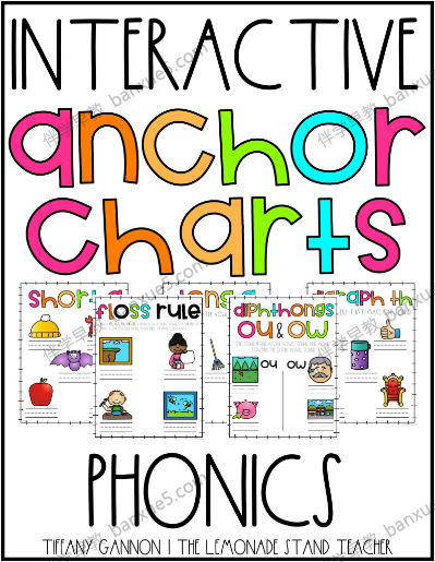 自然拼读交互式锚图《Interactive Anchor Charts》2册PDF文档