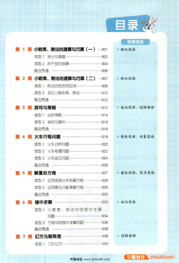 2023新版《一本·小学数学思维训练》5年级(视频讲解+PDF文档)