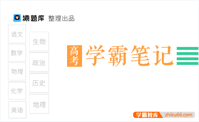 【猿题库】高考9科状元学霸手写笔记(文科+理科)