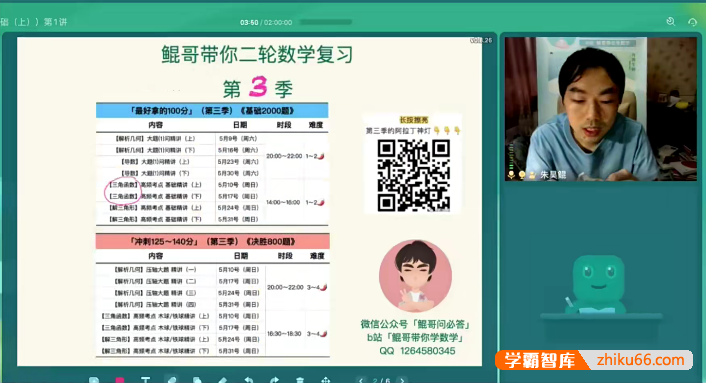 【朱昊鲲数学】鲲哥带你高三高考数学二轮复习(第三季)