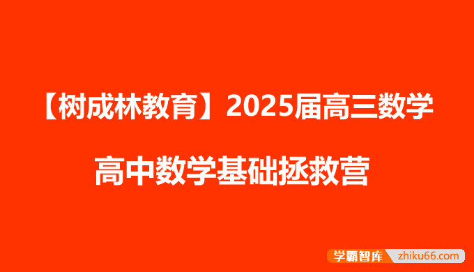 【树成林教育】2025届高三数学 树成林高中数学基础拯救营