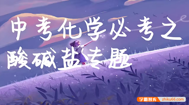 【清越姐姐的化学课】初中化学酸碱盐专题课程(高清视频+讲义)