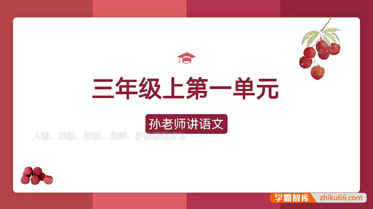 【孙老师讲语文】孙老师的翻书课,快速复习课本考点 (小学3年级语文)