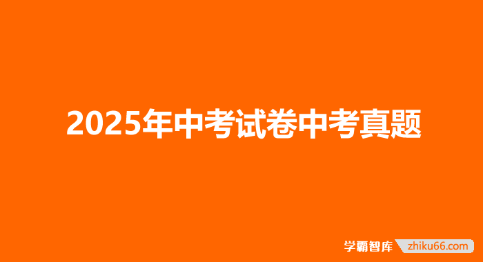 2025年中考试卷中考真题