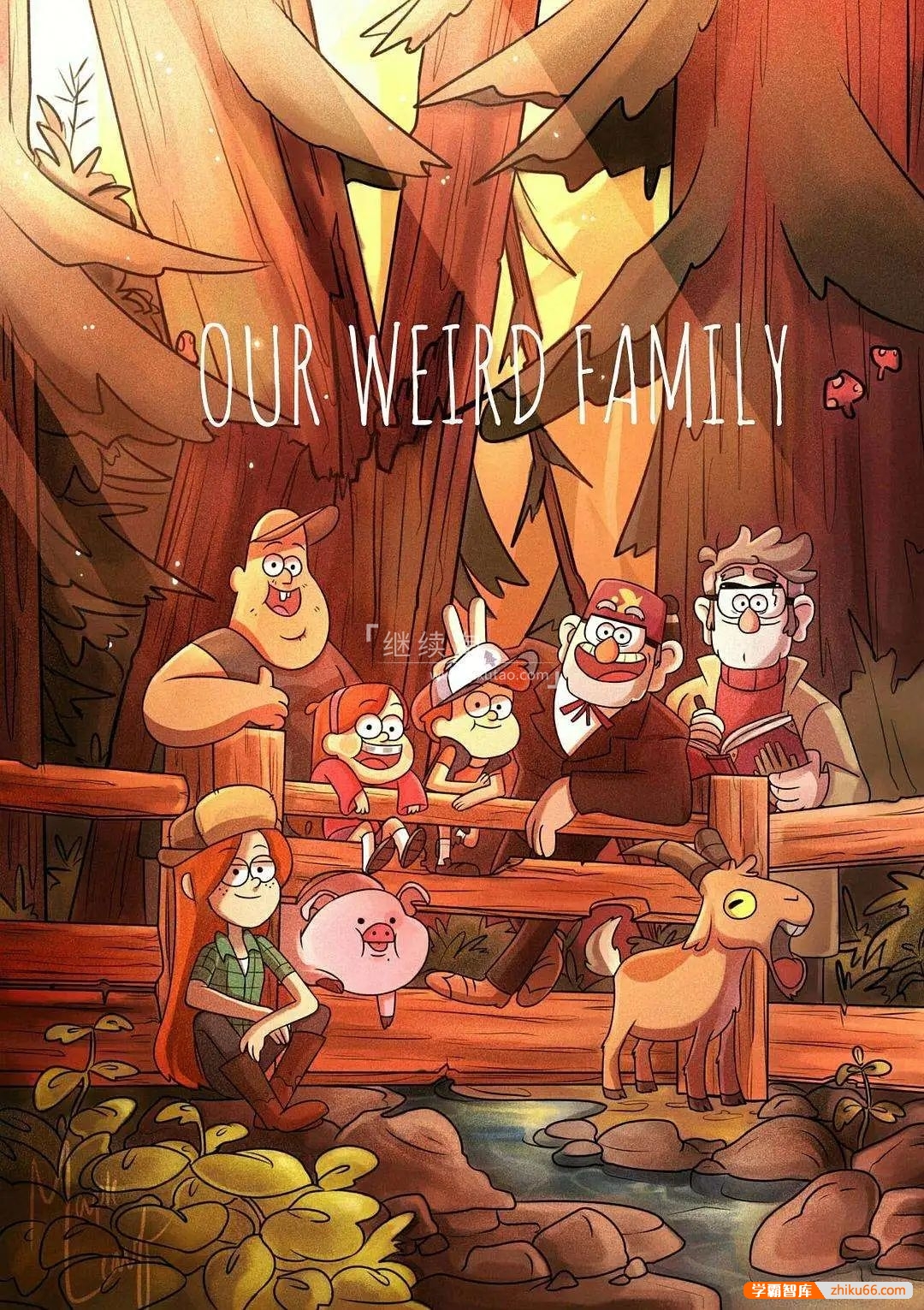 迪士尼英文动画片《Gravity Falls怪诞小镇》全1-2季共40集中英双语版+音频+双语剧本+台词本