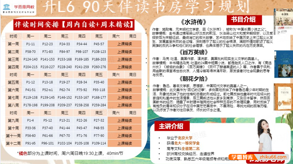 【学而思】九十天伴读书房,培养孩子的阅读能力与习惯(升L4升L5升L6)