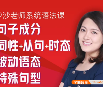 沙沙老师中考/高考英语系统语法课(句子成分+词性+从句+时态+被动语态+特殊句型)