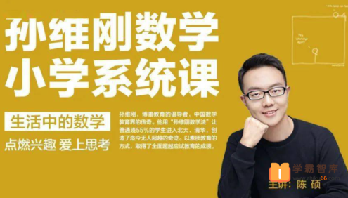 【孙维刚系列课】孙维刚数学小学系统课,让小学孩子爱上数学