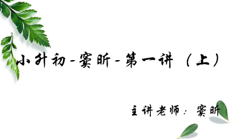 【高思网课】思泉大语文小升初语文冲刺班