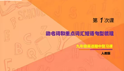 【闵佳琳英语】闵佳琳人教版初三英语语法和词汇考点精讲(九年级英语期中复习课)