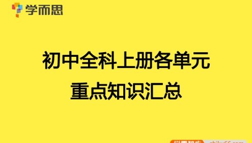 学而思初中全科上册各单元重点知识汇总PDF文档