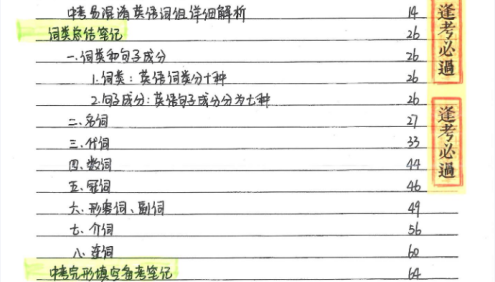 初中中考全套学霸状元手写提分笔记PDF文档