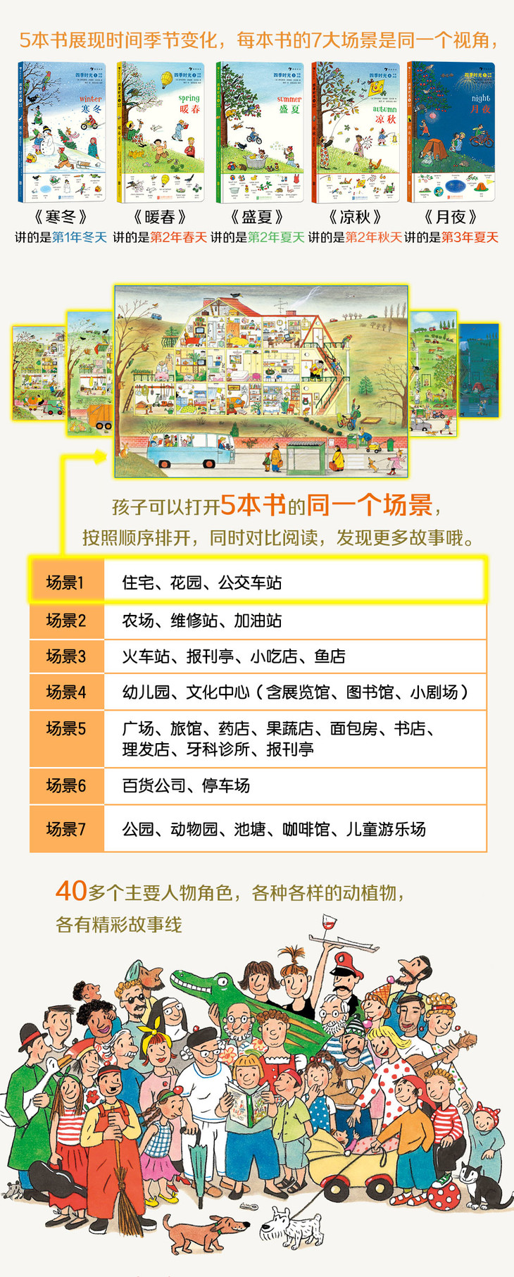 《四季时光》中英双语 （全5册）附赠导读手册