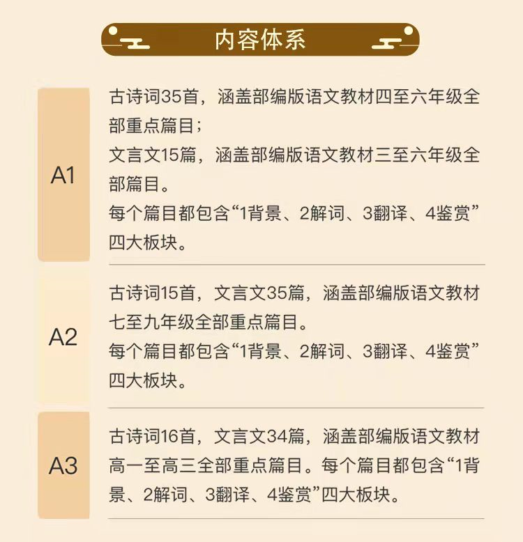 窦神大语文 ：豆伴匠（A系列），文言文、古诗词、翻译、鉴赏四大板块全覆盖 适合8-18岁孩子学习