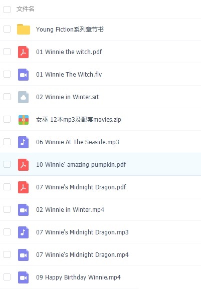 牛津经典绘本Winnie the Witch女巫温妮英文绘本PDF+音频mp3+动画MP4视频