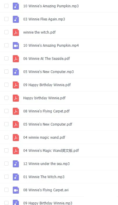 牛津经典绘本Winnie the Witch女巫温妮英文绘本PDF+音频mp3+动画MP4视频