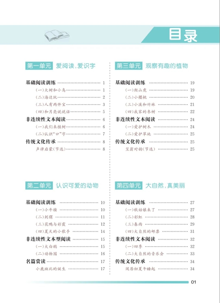 1-6年级《七彩阅读》专项练习-可打印pdf版