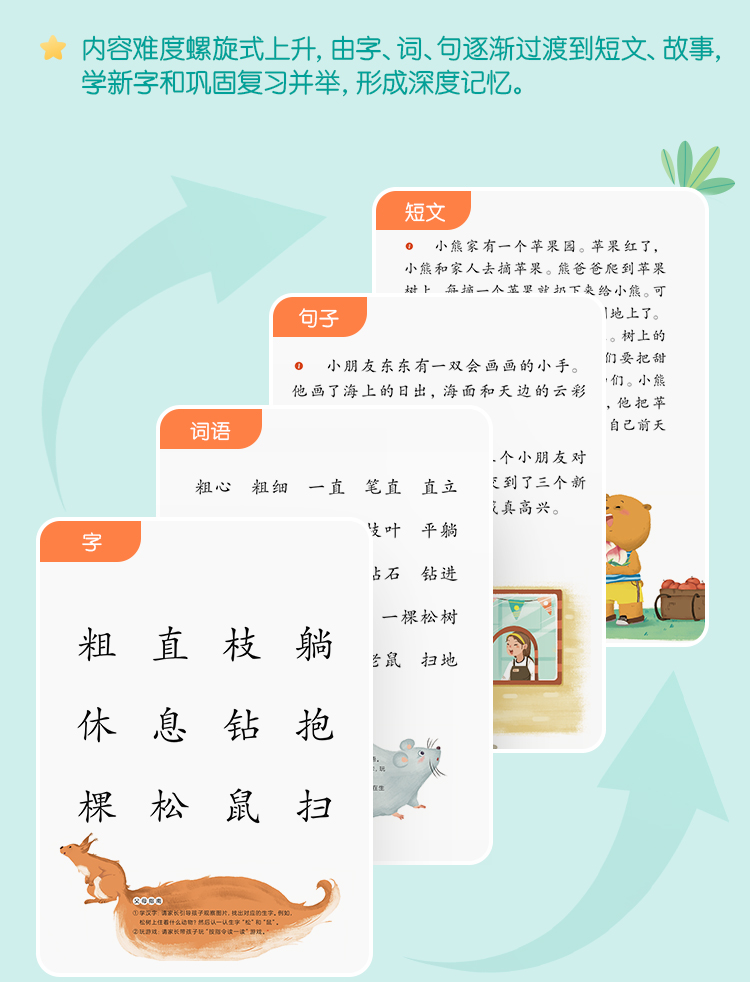 摩比爱识字全套7册3-6岁幼儿园学前识字神器(PDF)