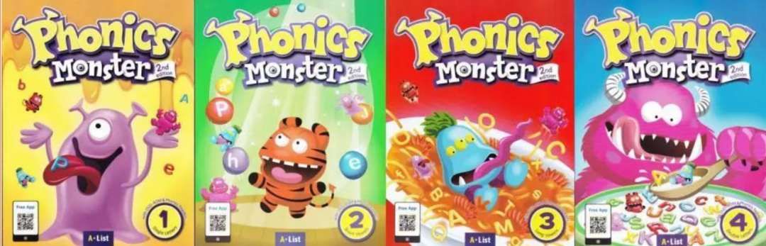 自然拼读 Phonics Monster全套资源，短期攻破自然拼读（1-4册 PDF+MP3+PPT+练习册等）