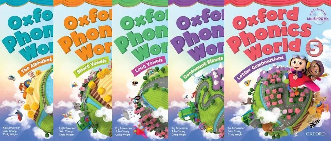 牛津自然拼读世界Oxford Phonics World电子白板+闪卡+PDF音频游戏(1-5册全套)