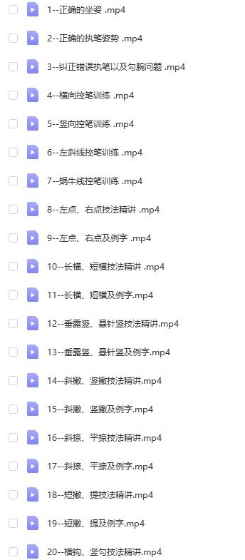 快速写出漂亮字《刘婷婷硬笔实用练字训练》226课MP4视频