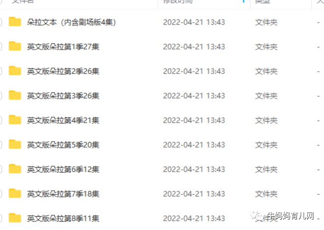 儿童通识英语《爱探险的朵拉》英文全8季+原版绘本+4部电影版