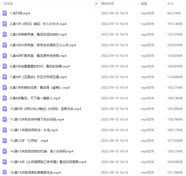 北鱼学堂朝花夕拾深度解读(完结)(8.99G高清视频)百度网盘