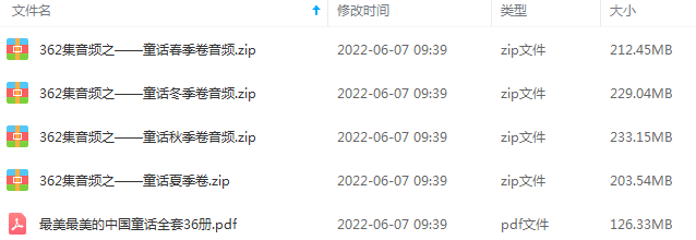 《最美最美的中国童话》全套362个音频故事+PDF电子书