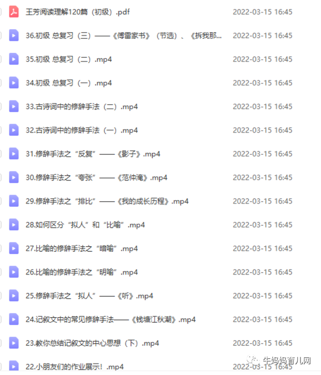 王芳阅读理解视频课「初级」「中级」「高级」三部资源分享（视频）