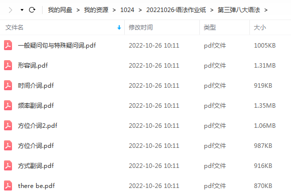 原版语法作业纸PDF可打印，英语语法全搞定！如此喜欢的语法彩色作业纸~