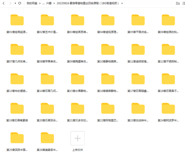 素描零基础直达四级课程(18G高清视频)