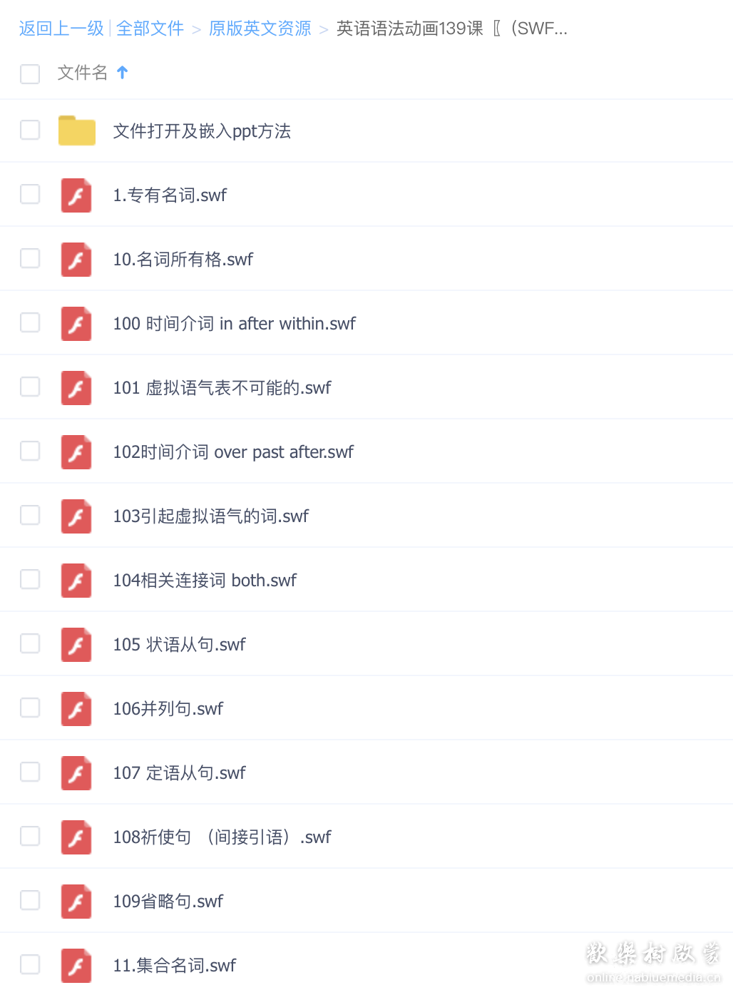 英语语法动画 139集 让枯燥的语法学习生动有趣而高效！更易被吸收！！（SWF文件格式）