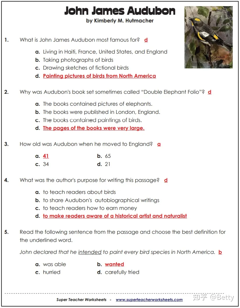 Super Teacher Worksheets G1-G5 美国小学原版阅读理解