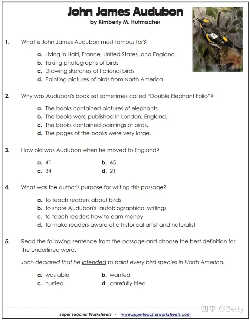 Super Teacher Worksheets G1-G5 美国小学原版阅读理解