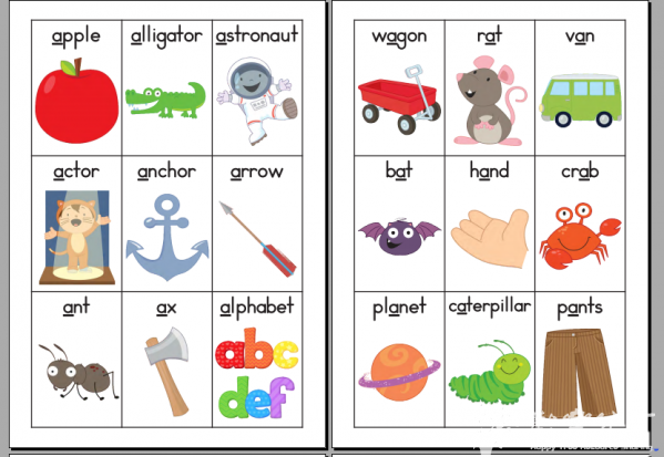 自然拼读作业纸 phonics letter of the week