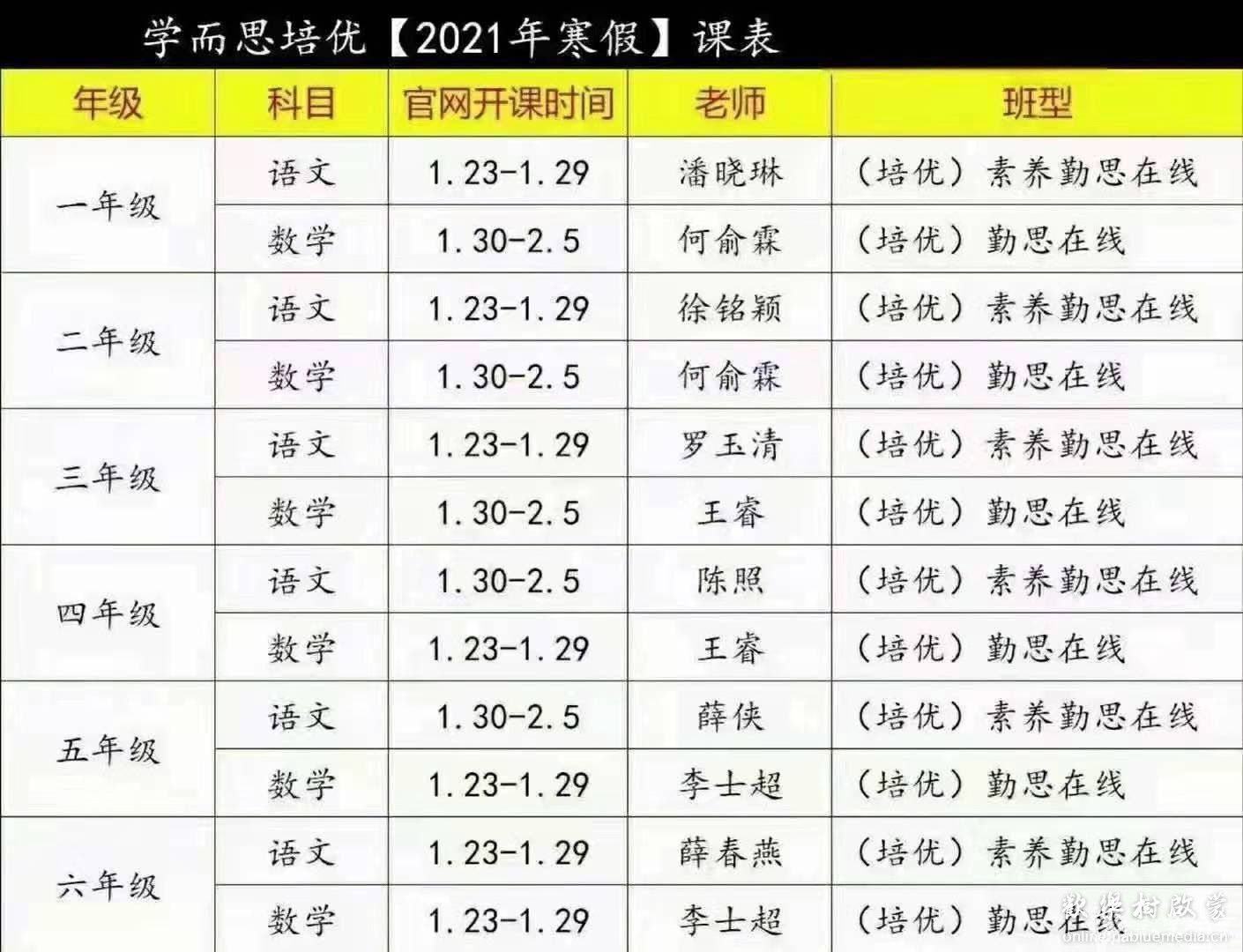 2021寒假学而思培优课程度盘分享