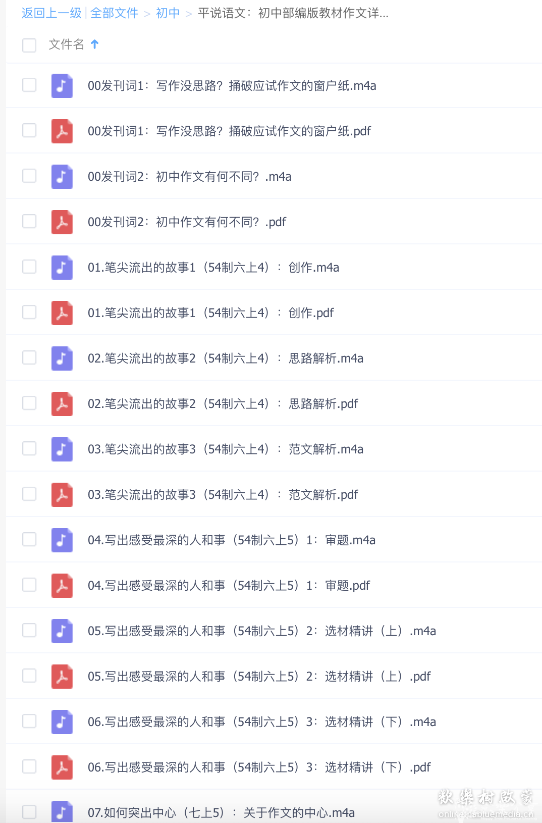 平说语文：初中部编版教材作文详解