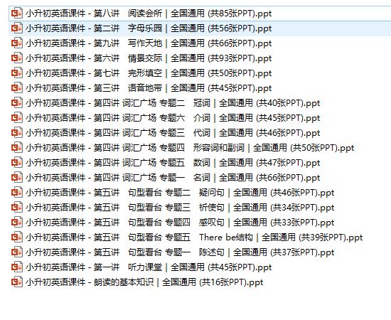 小升初英语课件(PPT)