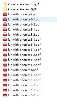 自然拼读入门级教材Fun With Phonics 1-7全+单词卡+视频